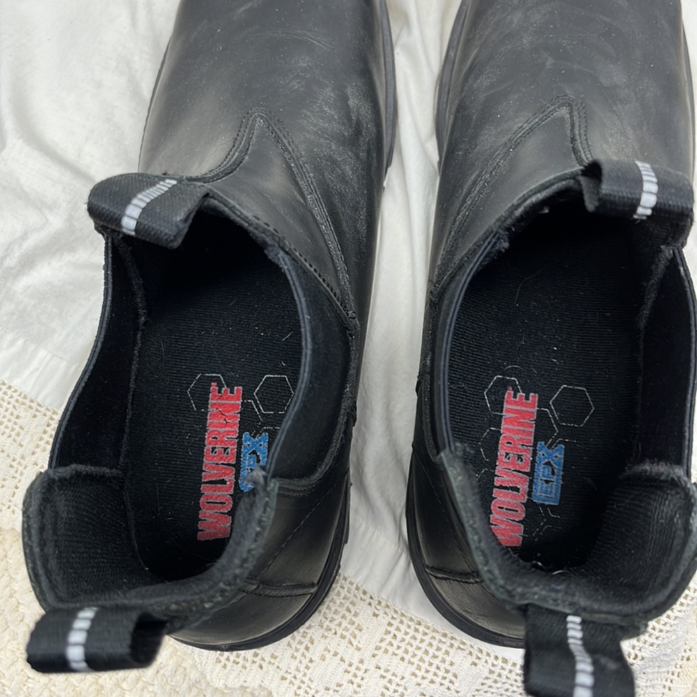 WOLVERINE Black Leather EPX Romeo Safety Toe boots, Size 12 - Picture 8 of 11